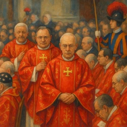 Basílica de São Pedro celebra Missa Pro Eligendo Pontifice, marcando o início do Conclave para a escolha do novo Papa.